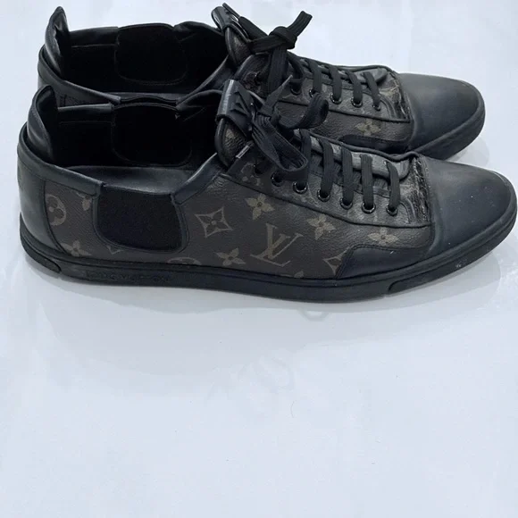 Louis Vuitton Monogram Black and Brown Sneakers - Picture 2 of 6